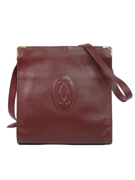Cartier Handbags - Cartier Must Line Shoulder Bag Leather Bordeaux
